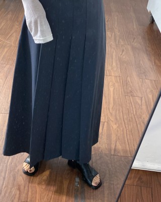 （韓國連線）側百褶造型西裝裙